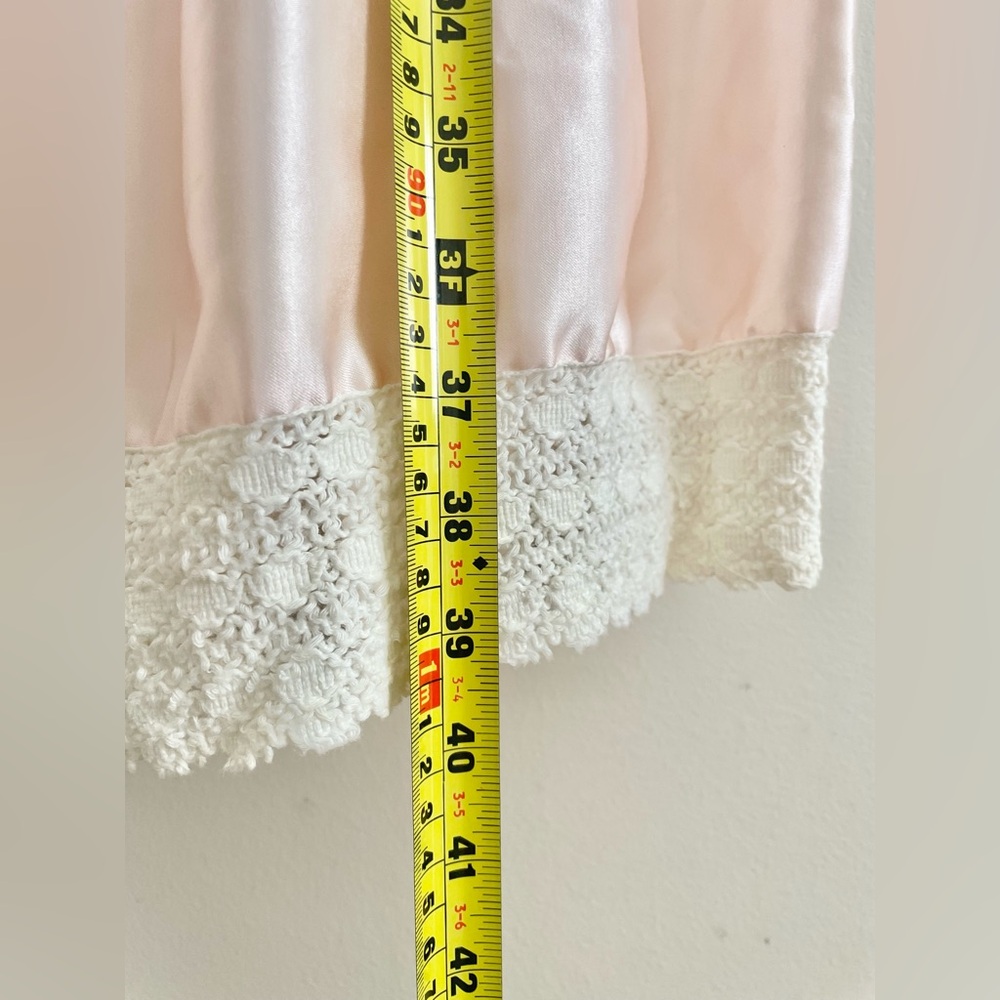 Vintage Christian Dior Satin Lace Nightgown Size M Peach Pink Cottagecore- EUC - Picture 12 of 12